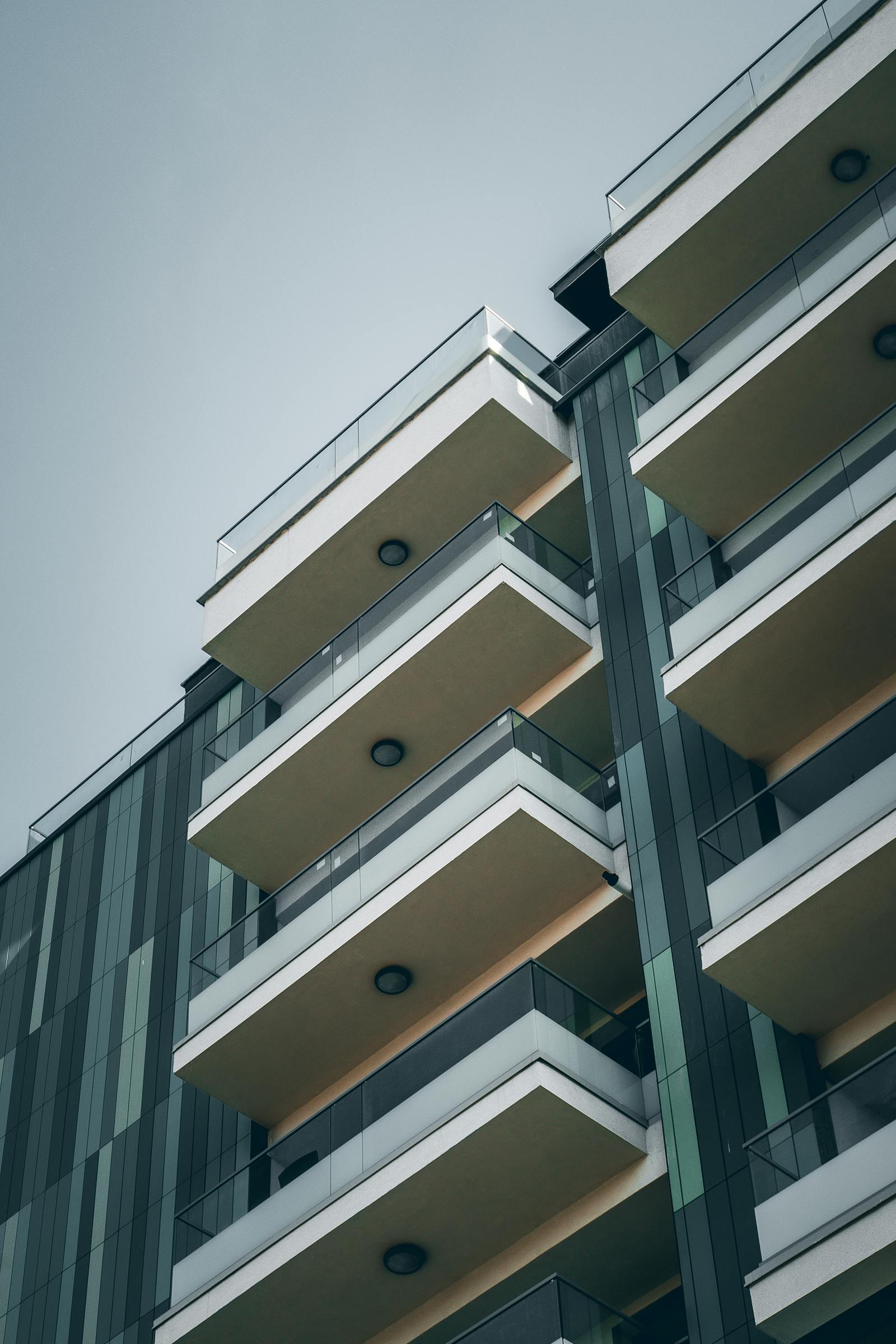 Modern building with geometric facade in Ecuador