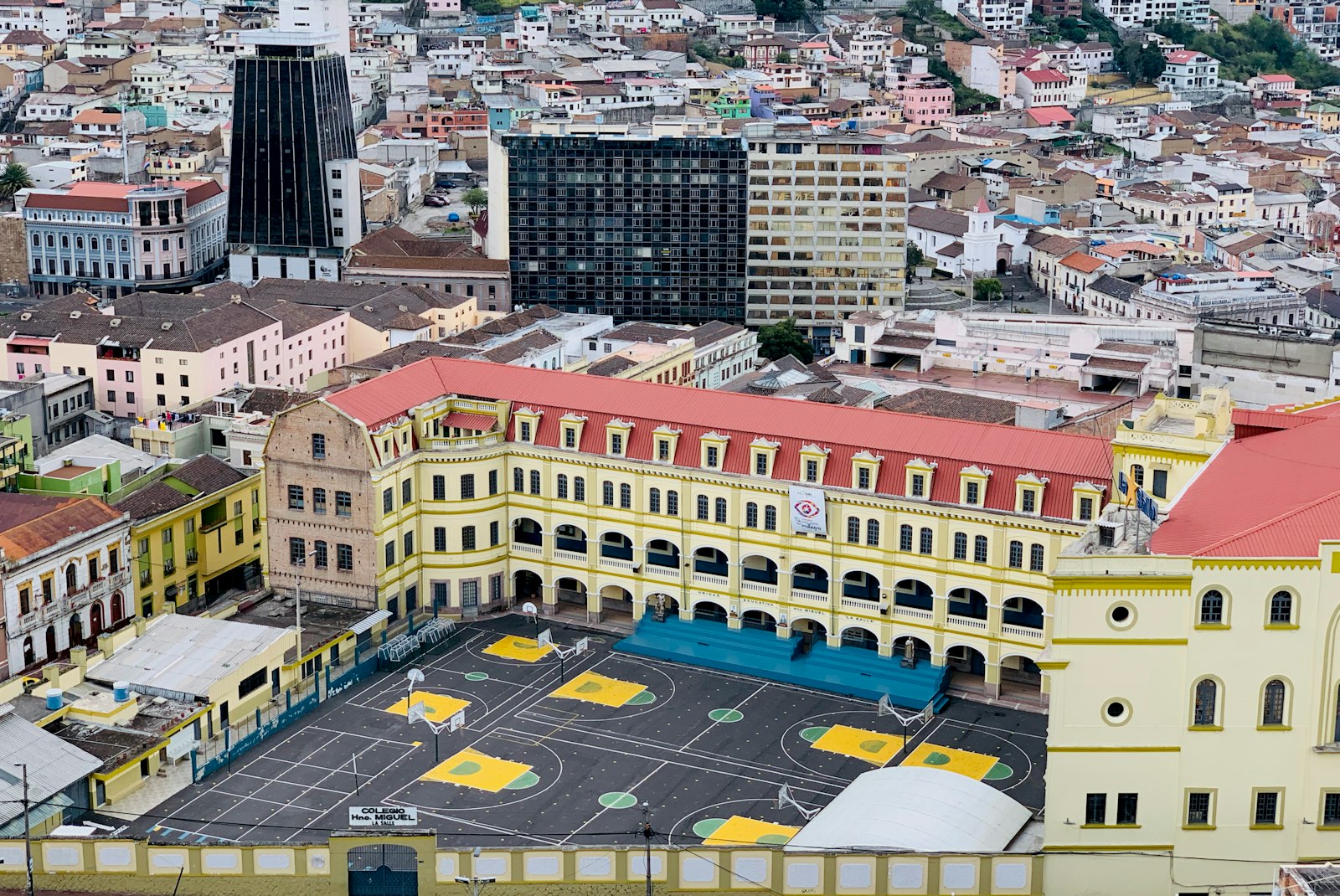 Aerial view of the city of Quito